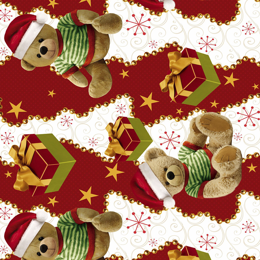 PAPEL DE PRESENTE | Estampa: Natal Ursos e Presentes – Cód. 0125 – MGM Papéis PAPEL DE PRESENTE | Estampa: Natal Ursos e Presentes – Cód. 0125 – MGM Papéis